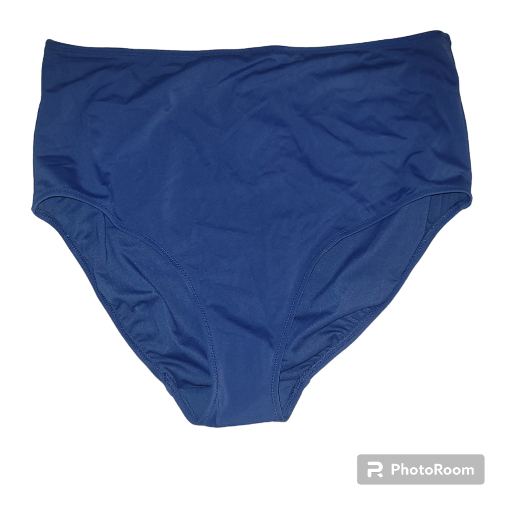 Women's Amazon Essentials High Waist Bikini Bottom - XXL - Blue